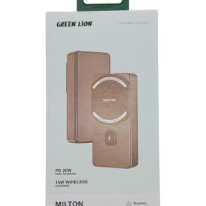 پاوربانک مگسیف GREEN LION مدل MILTON ظرفیت 10000هزار میلی آمپرساعت
