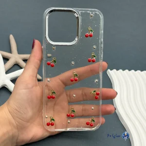 قاب موبایل IPHONE 15 PROMAXرزینی اکلیلی آلبالو