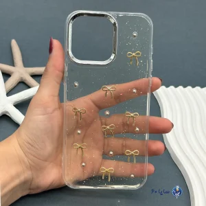قاب موبایل IPHONE 15 PROMAX رزینی اکلیلی مدل پاپیون