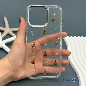 قاب موبایل IPHONE 15 PROMAX رزینی اکلیلی مدل هندوانه
