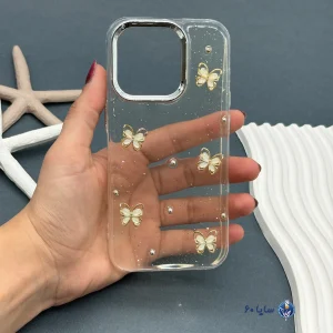 قاب موبایل IPHONE 15 PRO رزینی اکلیلی مدل پروانه