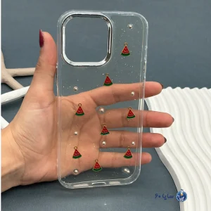 قاب موبایل IPHONE 16 PROMAX رزینی اکلیلی مدل هندوانه