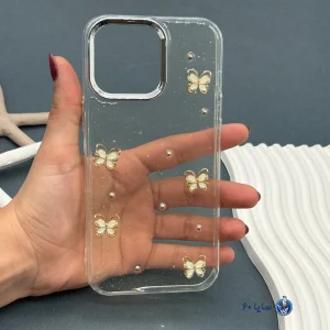 قاب موبایل IPHONE 16 PROMAX رزینی اکلیلی مدل پروانه