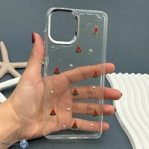 قاب موبایل Galaxy A06 رزینی اکلیلی طلایی مدل هندوانه