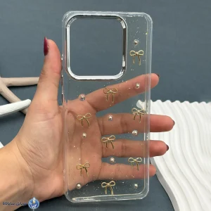 قاب موبایل Xiaomi Note 14 4g.5g رزینی اکلیلی طلایی مدل پاپیون