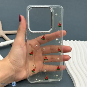 قاب موبایل Xiaomi Note 14 4g.5g رزینی اکلیلی طلایی مدل هندوانه