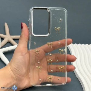 قاب موبایل Galaxy A36,A56 رزینی اکلیلی طلایی مدل پاپیون