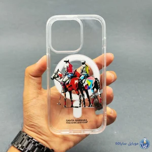 قاب موبایل iphone 15 Pro max مدل POLO شفاف مگسیف کد 0107