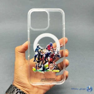 قاب موبایل iphone 16 Pro max مدل POLO شفاف مگسیف کد  0108